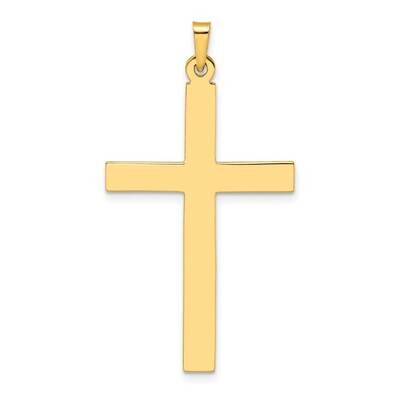 Solid Cross Pendant 14k Gold Polished XR1860, MPN: XR1860,