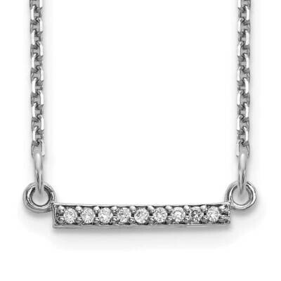 Diamond Tiny Bar Necklace 14k White Gold XP5030WAA, MPN: XP5030WAA, 883957942940