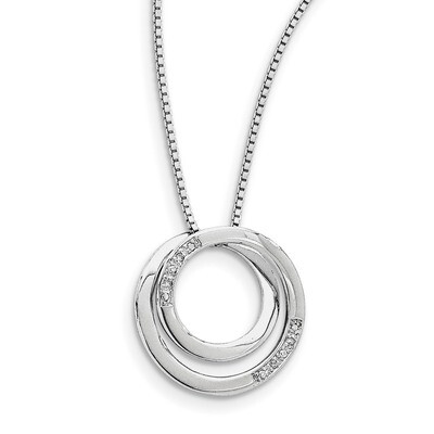 .02Ct. Diamond Necklace Sterling Silver QW261-18, MPN: QW261-18, 883957315102