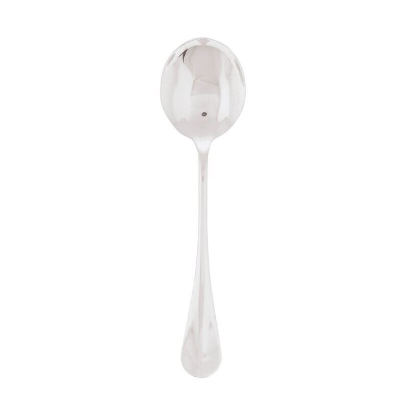 Sambonet Rome Pattern Sambonet Baguette Bouillon Spoon 52386-02 - HomeBello