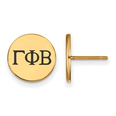 Gamma Phi Beta Enameled Post Earrings Gold-plated Silver GP033GPB, MPN: GP033GPB, 886774935713