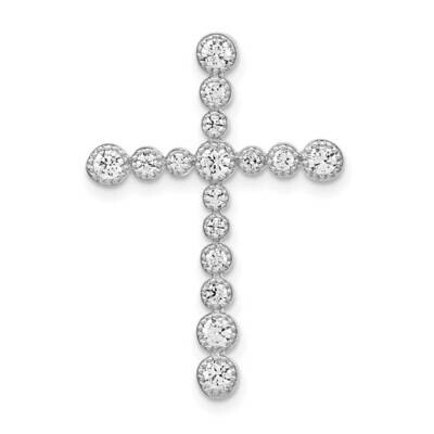 Si1/Si2, G H I, Cross Chain Slide 14k White Gold Lab Grown Diamond PM7981-050-WLG, MPN: PM7981-050-…