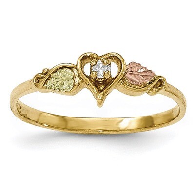 Black Hills Gold Diamond Heart Ring 10k Tri-color 10BH641, MPN: 10BH641, 191101731679