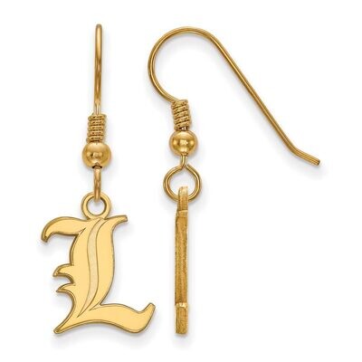 University of Louisville Small Dangle Earring Wire Gold-plated Silver GP007UL, MPN: GP007UL, 886774…