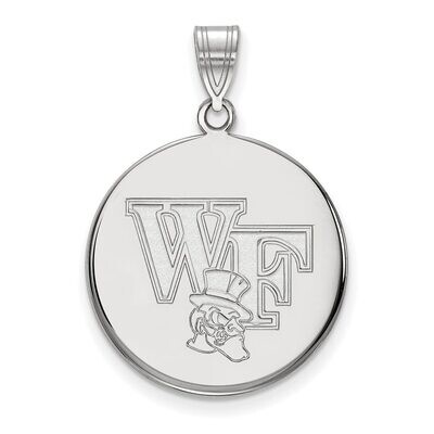 Wake Forest University Large Disc Pendant 14k White Gold 4W068WFU, MPN: 4W068WFU, 886774853741