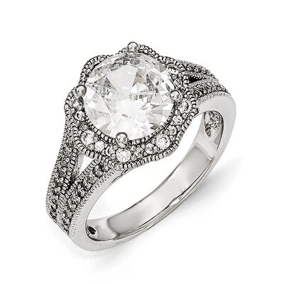 CZ Fancy Ring Sterling Silver QCM1363-6