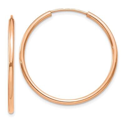 Polished Endless Tube Hoop Earrings 10k Rose Gold 10T965R, MPN: 10T965R, 191101565960