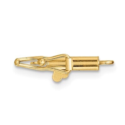 Polished Barrel Clasp 14k Yellow Gold YG1804, MPN: YG1804,