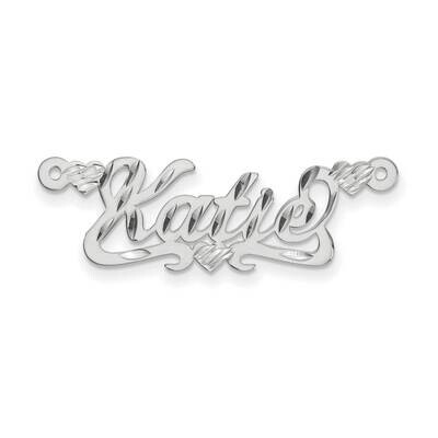.013 Gauge White Gold Polished Diamond-cut Name Plate 14k Gold XNA164W, MPN: XNA164W, 883957971469