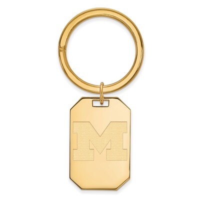Michigan University of Key Chain Gold-plated Sterling Silver GP025UM, MPN: GP025UM, 886774929071