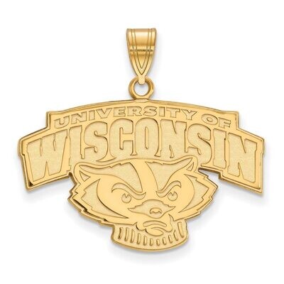 University of Wisconsin Large Pendant 10k Yellow Gold 1Y077UWI, MPN: 1Y077UWI, 886774822891