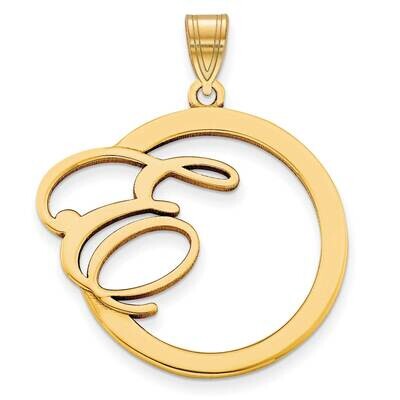 Polished &amp; Satin Initial in Circle Pendant Gold-plated Silver XNA515GP, MPN: XNA515GP, 191101392351