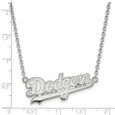 MLB Los Angeles Dodgers Large Pendant with Necklace - 14k White Gold 4W024DOD-18, MPN: 4W024DOD-18,…