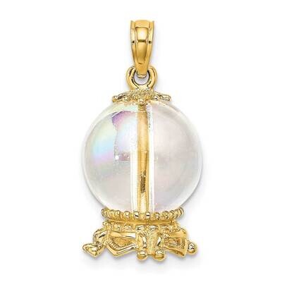 Crystal Ball Charm 14k Gold 3-D K7296, MPN: K7296, 637218104659