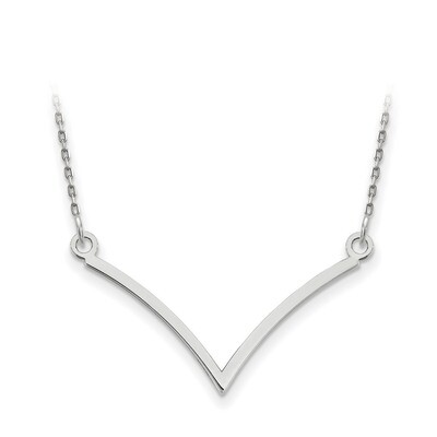 V Necklace 14k White Gold XP5059W, MPN: XP5059W, 883957829951