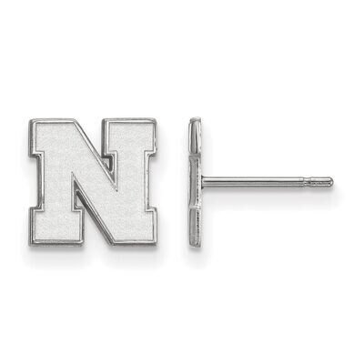 University of Nebraska x-Small Earring Post 14k White Gold 4W070UNE, MPN: 4W070UNE, 886774854007