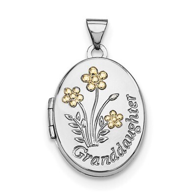Gold-Plate Oval Granddaughter Locket Sterling Silver Rhodium-plated QLS596, MPN: QLS596, 1911011923…