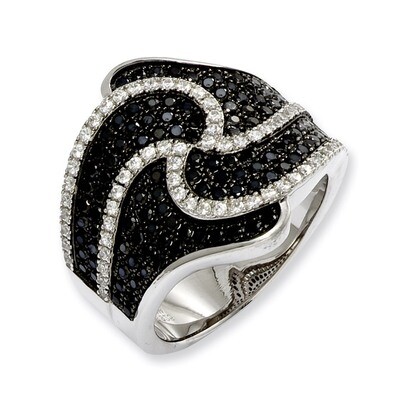 CZ Brilliant Embers Ring Sterling Silver QMP349-6