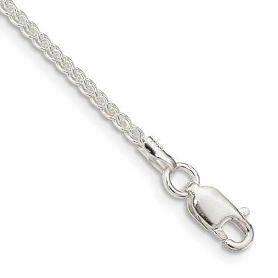 1.6mm Round Spiga Chain 7 Inch Sterling Silver QSP040-7, MPN: QSP040-7,