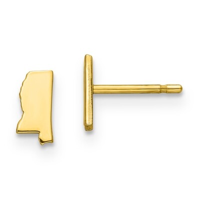 Mississippi State Small Earrings Gold-plated on Silver Engravable XNE50GP-MS, MPN: XNE50GP-MS, 8867…