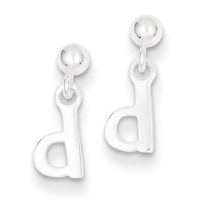 D Dangle Post Earrings Sterling Silver Polished QE6885D, MPN: QE6885D, 883957579016