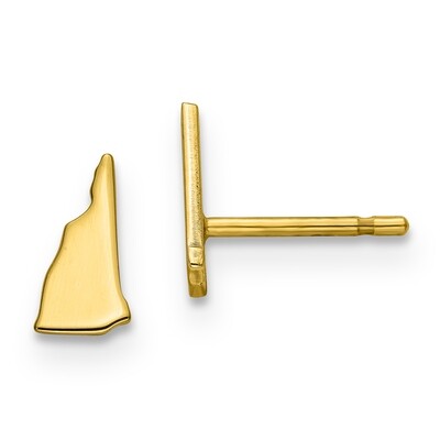 New Hampshire State Small Earrings Gold-plated on Silver Engravable XNE50GP-NH, MPN: XNE50GP-NH, 88…