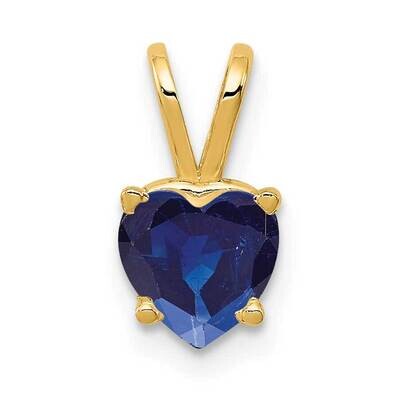6mm Heart Sapphire pendant 14k Gold XP429S, MPN: XP429S, 883957232935