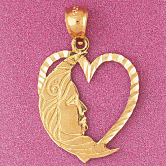 Dazzlers Jewelry Heart Pendant Necklace Charm Bracelet in Yellow, White or Rose Gold 3871, MPN: DZ-…