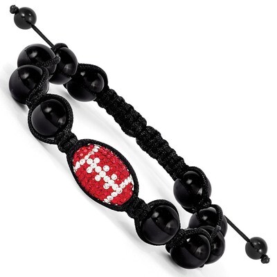 University of Wisconsin Football Macrame Bracelet Swarovski Elements SB6121-45