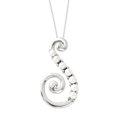 Cultured Pearl Reaching Out 18 Inch Necklace Sterling Silver QSX475, MPN: QSX475, 886774974729