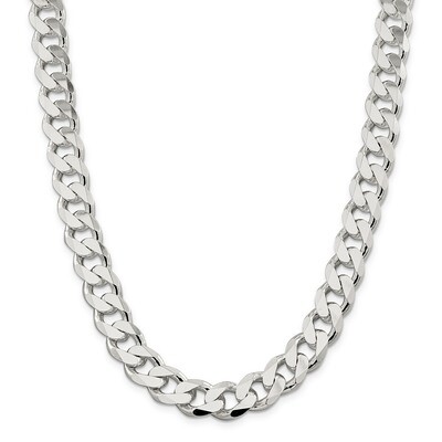 26 Inch 13mm Curb Chain Sterling Silver QCB350-26, MPN: QCB350-26, 883957350233