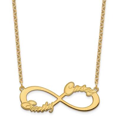 2 Name Infinity Necklace Sterling Silver Gold-plated XNA1191GP, MPN: XNA1191GP,