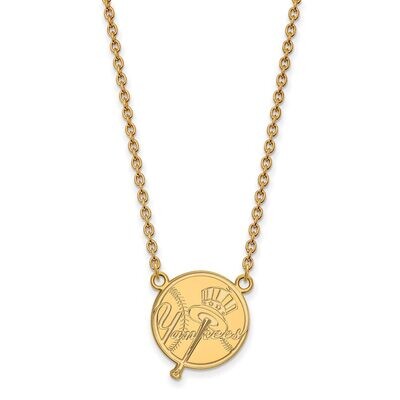 New York Yankees Large Pendant with Chain Necklace 10k Yellow Gold 1Y060YAN-18, MPN: 1Y060YAN-18, 8…