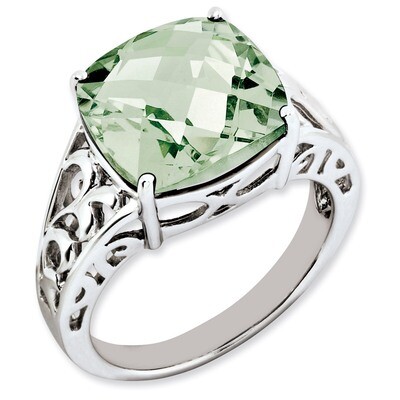 Green Quartz Ring Sterling Silver QR2943AG, MPN: QR2943AG, 883957614885