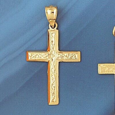 Dazzlers Jewelry Cross Pendant Necklace Charm Bracelet in Yellow, White or Rose Gold 8240, MPN: DZ-…