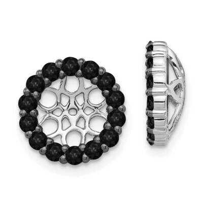 Black Diamond Earring Jackets 14k White Gold EJM5309-BK-100-WA, MPN: EJM5309-BK-100-WA, 191101537615