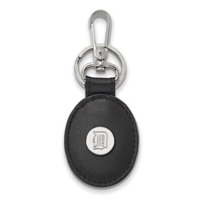 Detroit Tigers Black Leather Oval Key Chain Sterling Silver SS013TIG-K1, MPN: SS013TIG-K1, 19110110…