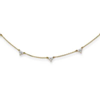 Multi Station Necklace 14k Gold Diamond PM3746-100-YA, MPN: PM3746-100-YA, 883957488165