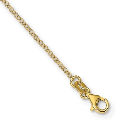 Leslie&#39;s Gold-tone Fancy 1.5in Necklace Sterling Silver HB-QLF1153-35.5, MPN: QLF1153-35.5, 1911017…