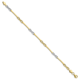 Leslie&#39;s Bracelet 10k Gold Rhodium-plated Polished HB-10LF600-7.5, MPN: 10LF600-7.5, 191101905513