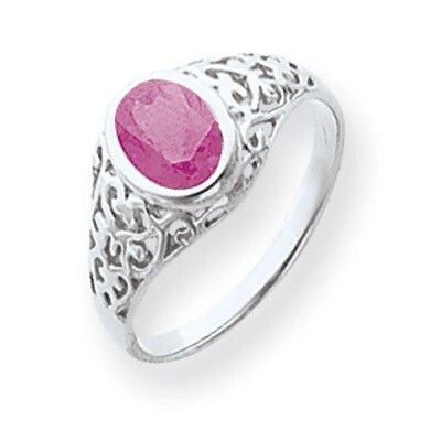 Pink Sapphire Ring 14k white Gold 7x5mm Oval Y4674SP, MPN: Y4674SP, 883957591674