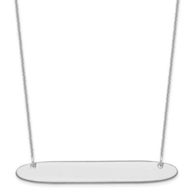 Polished Oblong Blank Bar Necklace 14k White Gold Large XNA1209W, MPN: XNA1209W,