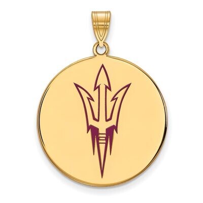 Arizona State University x-Large Enamel Disc Pendant Gold-plated Silver GP055AZS, MPN: GP055AZS, 88…