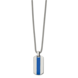 Blue Enamel 20 Inch Necklace Stainless Steel Polished SRN2682-20 by Chisel, MPN: SRN2682-20, 191101…