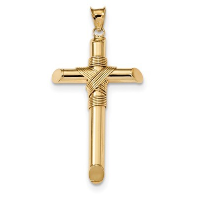 Tube Cross Pendant 14k Gold Polished K6187, MPN: K6187, 883957824017