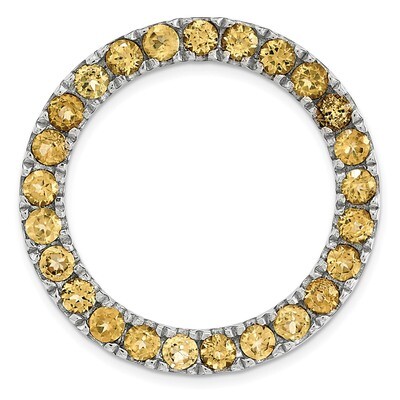 Polished Citrine Chain Slide Sterling Silver Medium QSK1763, MPN: QSK1763, 191101473432