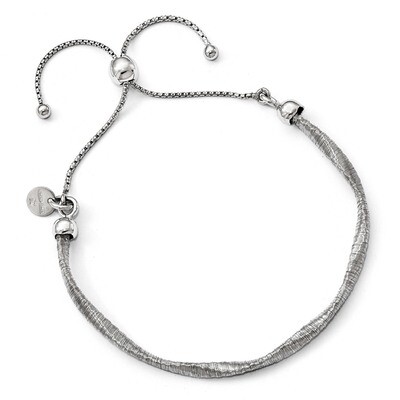 Leslie&#39;s Twisted Adjustable Bracelet Sterling Silver Polished HB-QLF649, MPN: QLF649, 886774613246