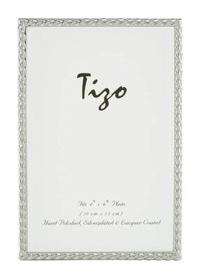 Tizo 8 x 10 Inch Rope Silver-Plated Picture Frame 1360-80, MPN: 1360-80,