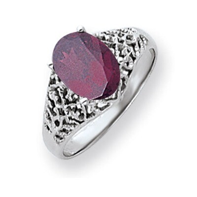 Rhodolite Garnet Ring 14k white Gold 8x6mm Oval Y4697RG, MPN: Y4697RG, 883957593692