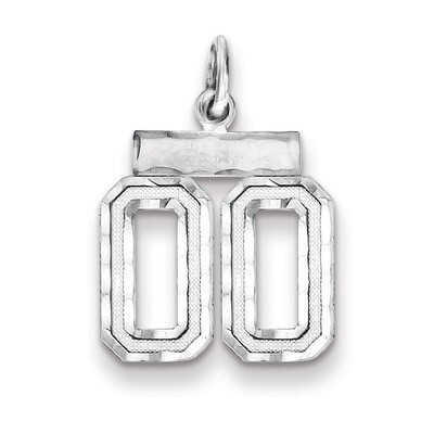 Number 00 Charm Diamond-cut Sterling Silver QSN00T, MPN: QSN00T, 883957120256